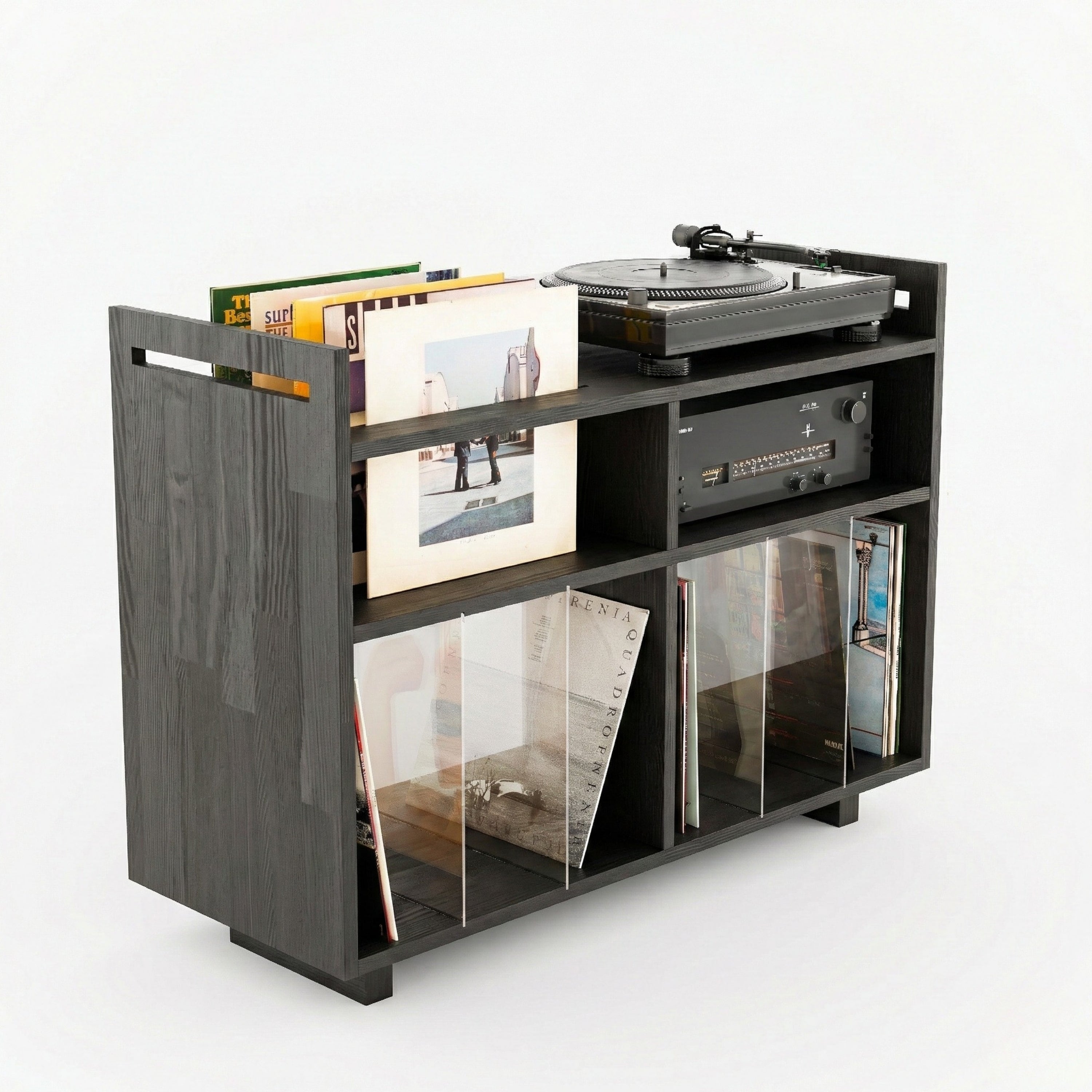Vinyl Record Display & Turntable Stand