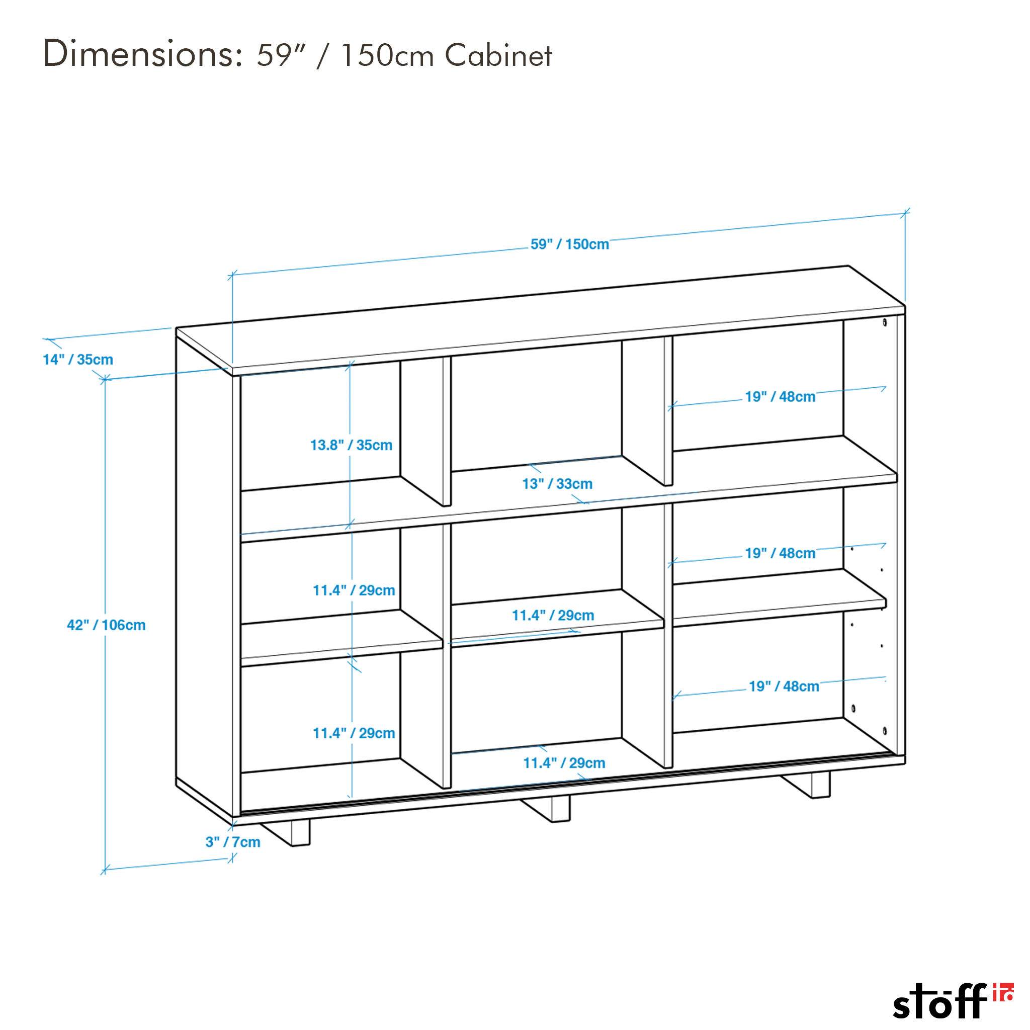 Solid Wood High Sideboard