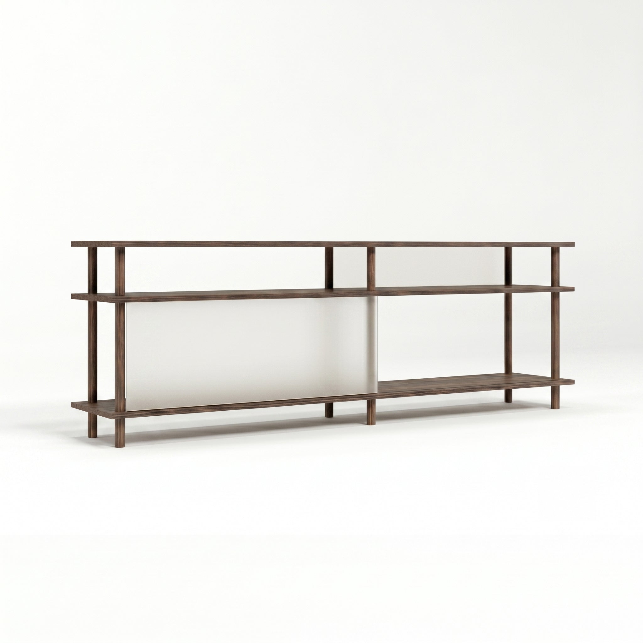 3-Tier Plexiglass Low Shelving Unit