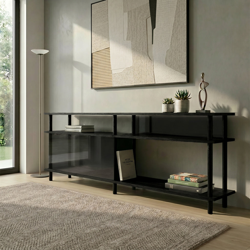 3-Tier Plexiglass Low Shelving Unit