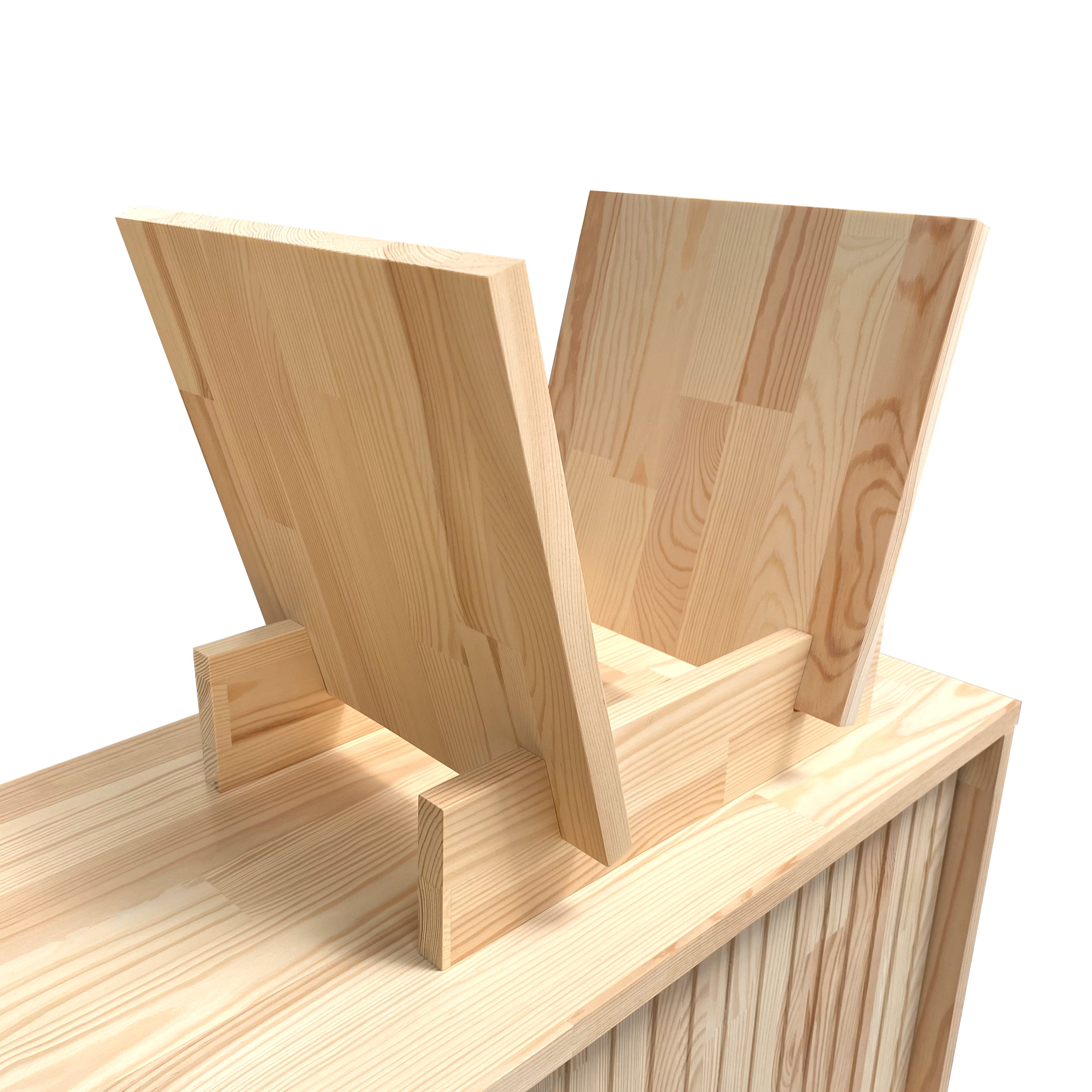 Wooden bookshelf