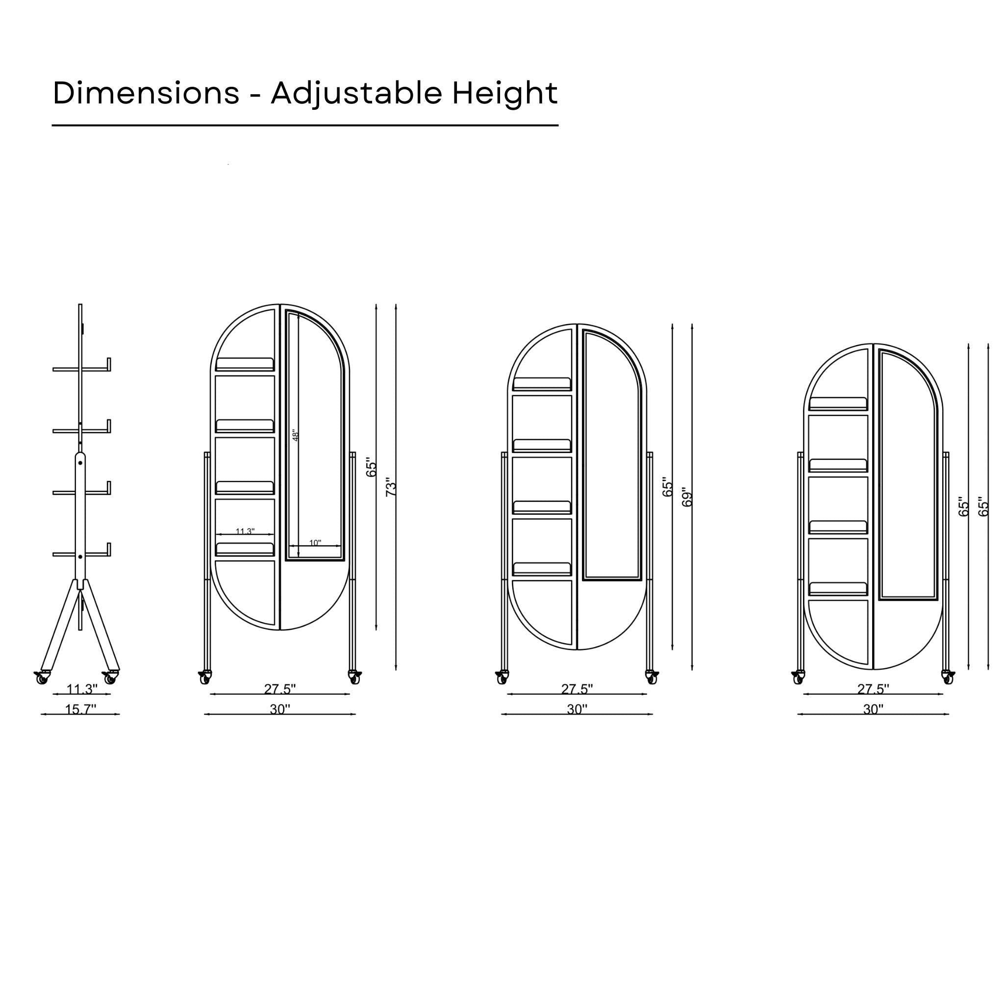 Display Stand with Mirror