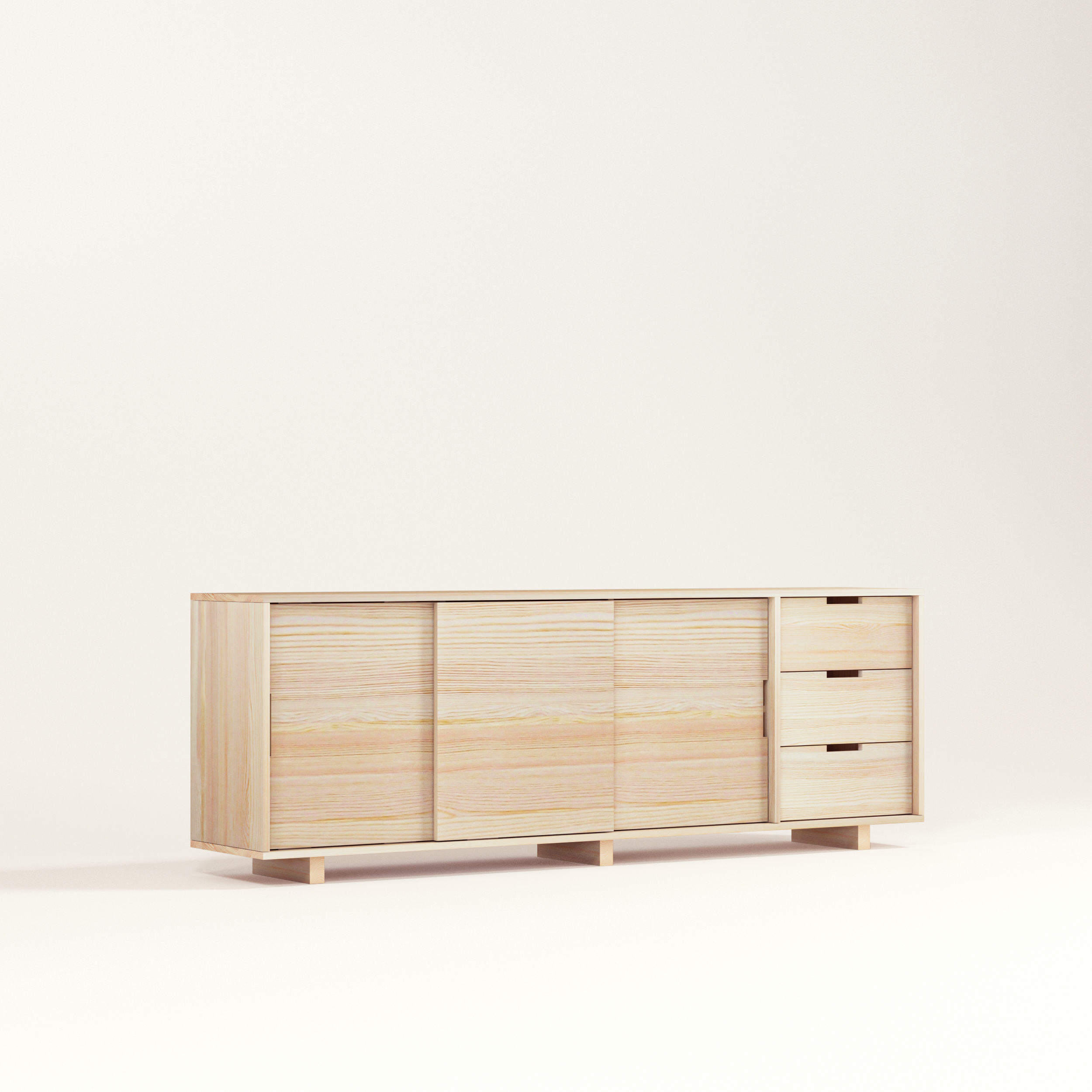 Solid Wood Drawer Sideboard