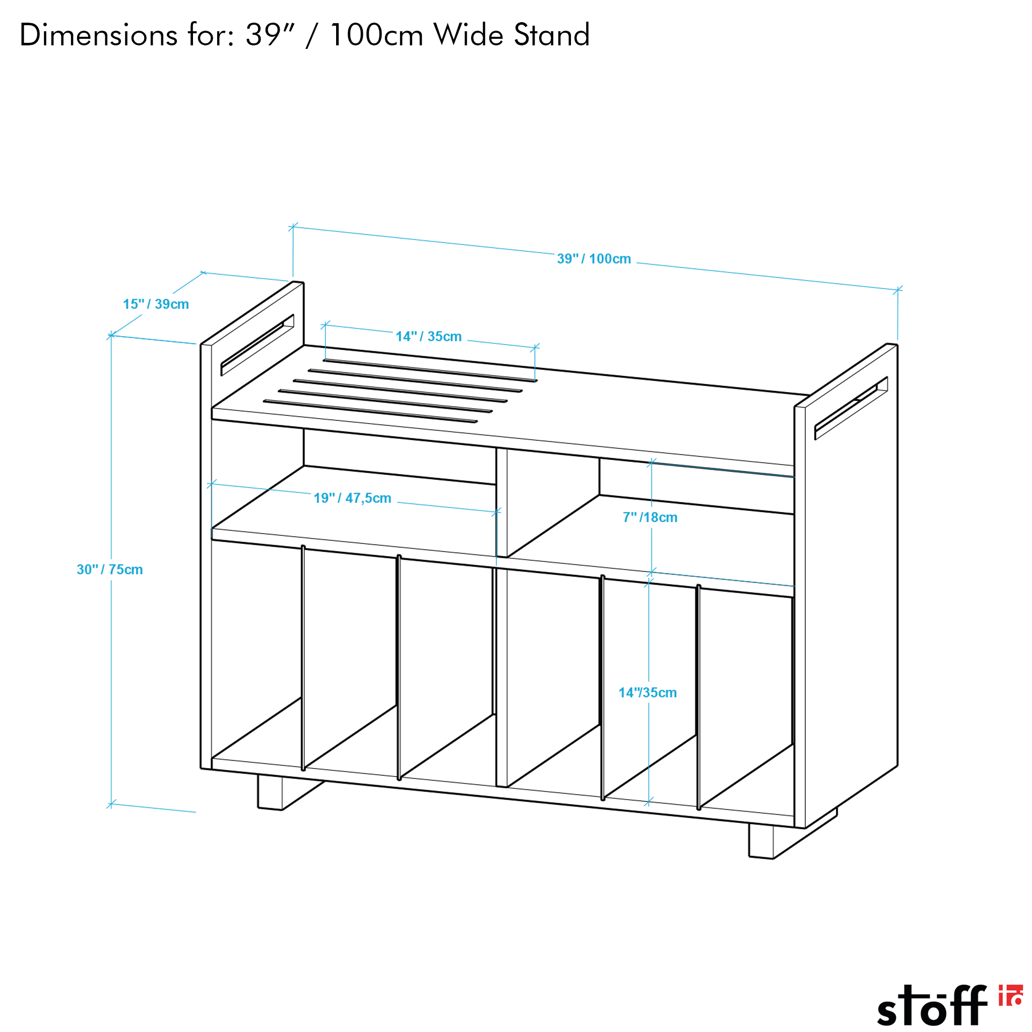 Vinyl Record Display & Turntable Stand