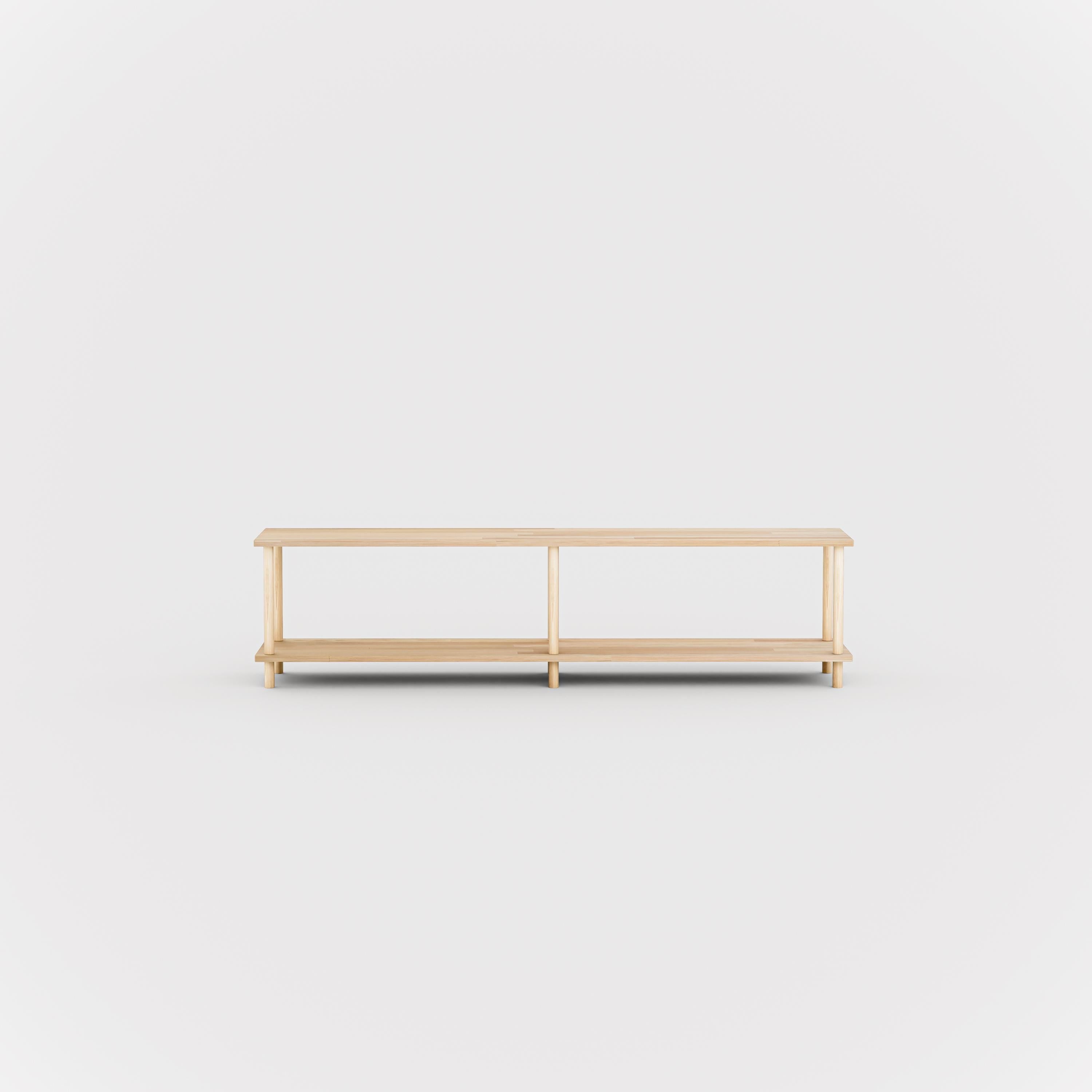 Solid Wood 2-Tier Low Shelving Unit