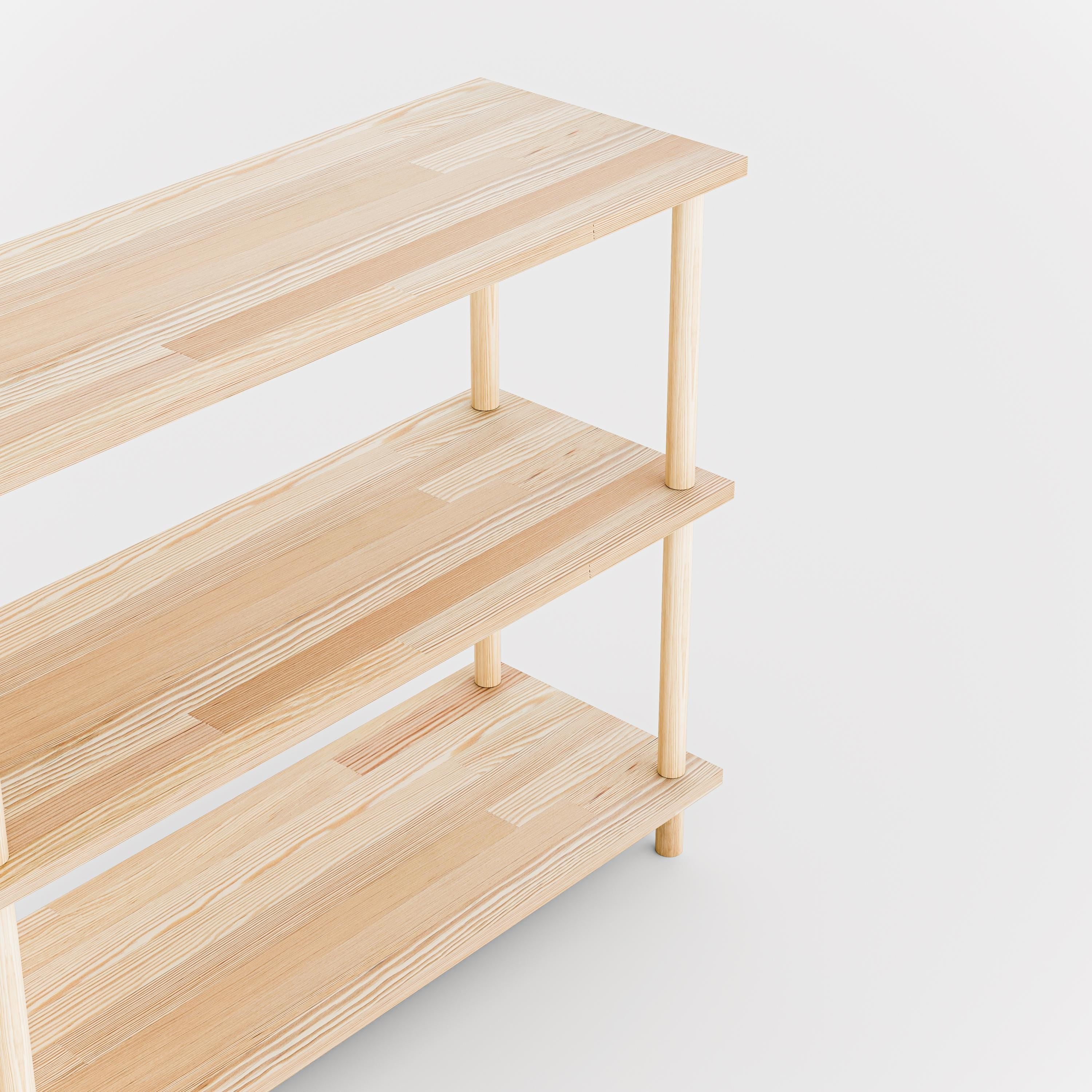 Solid Wood 3-Tier Shelving Unit