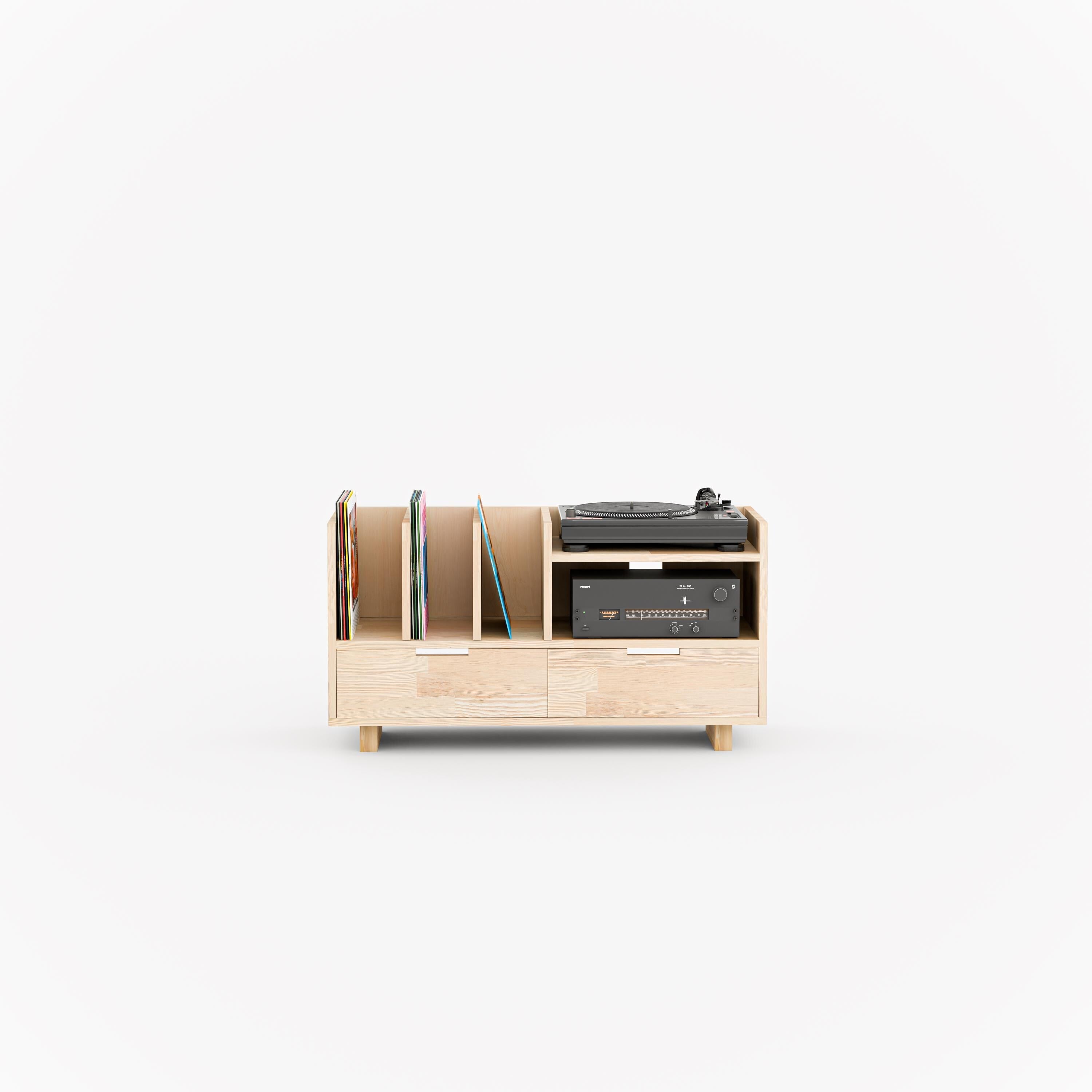 Vinyl Record Display Stand with Drawers