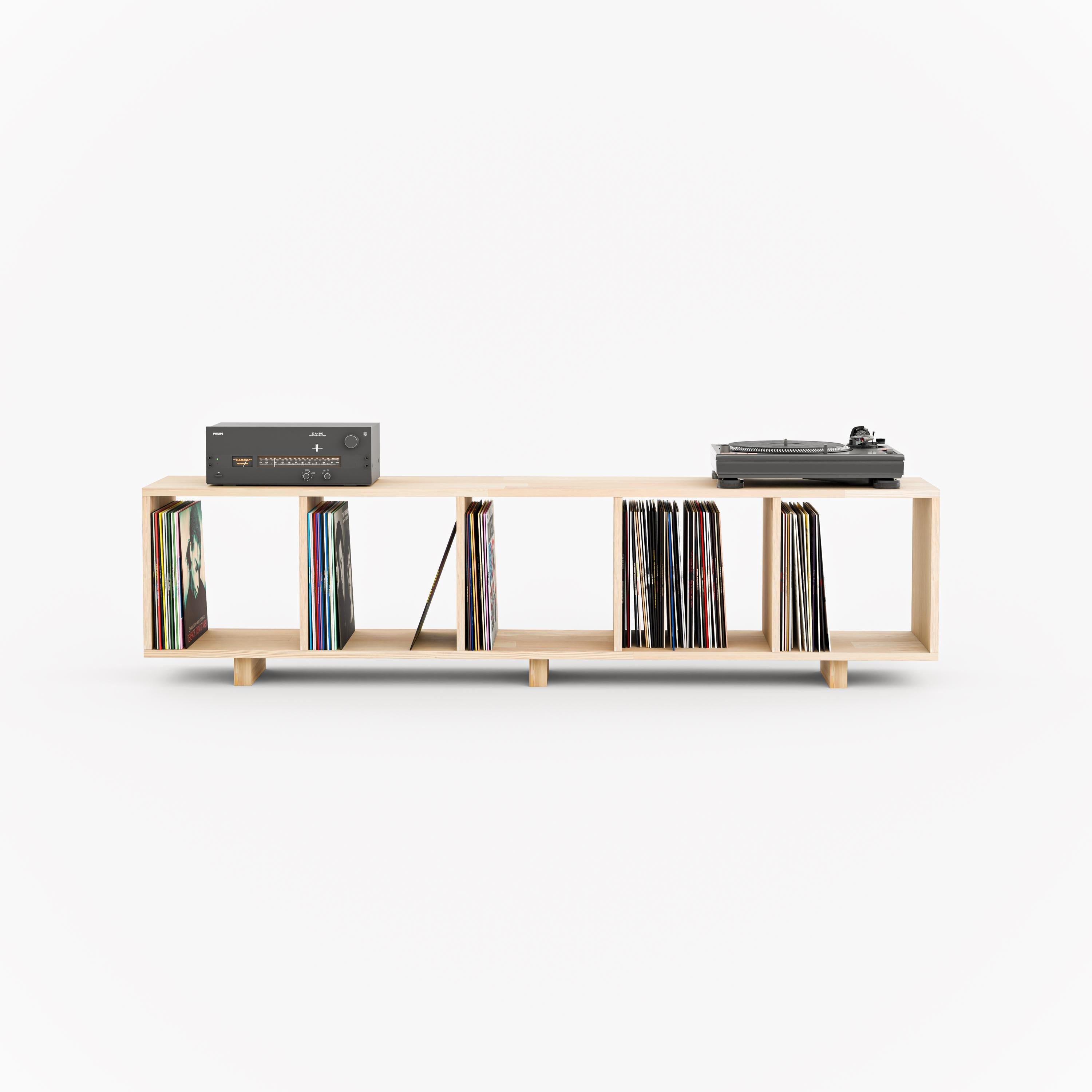Record Player Stand & Open Low Bookshelf