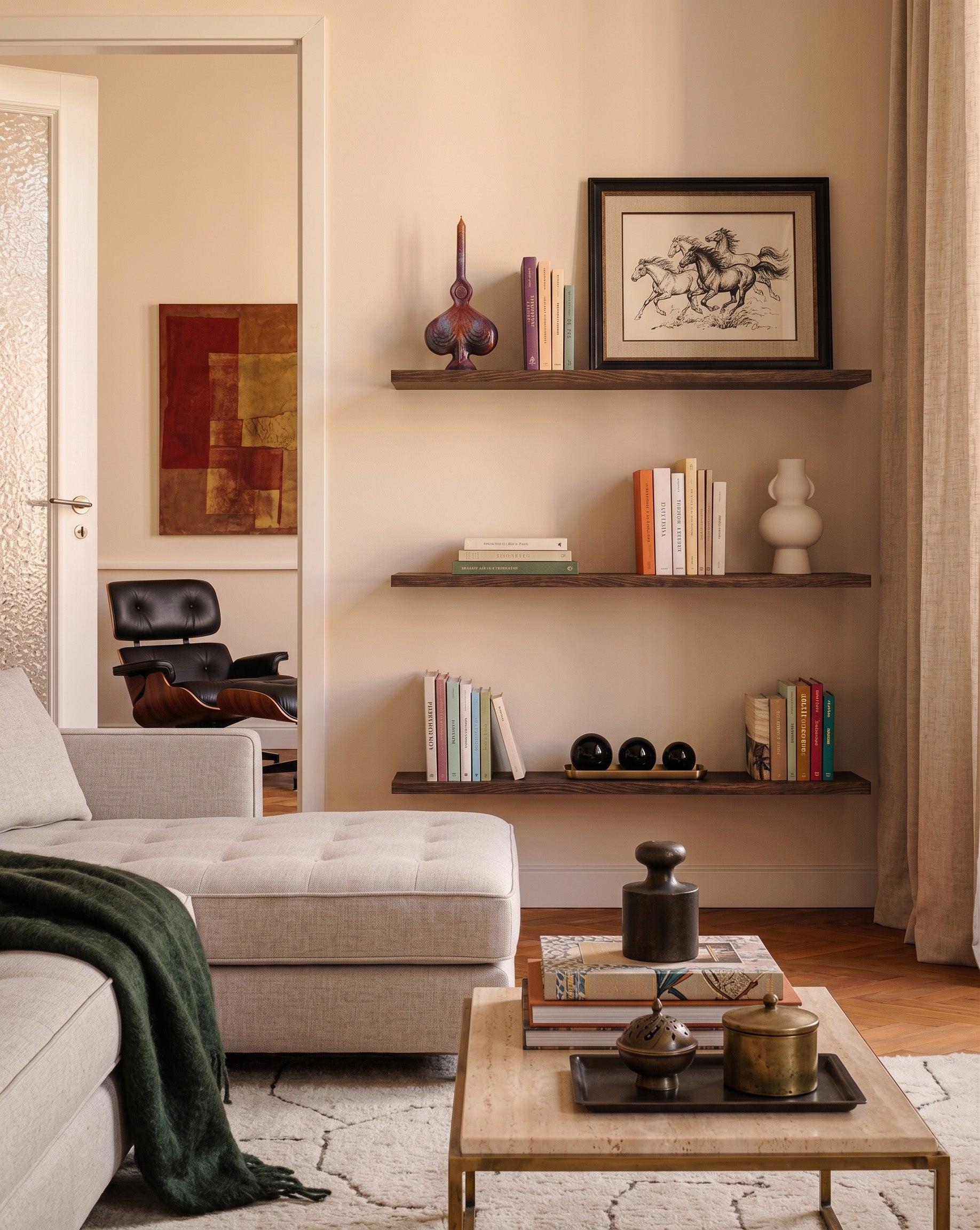 Solid Wood Floating Shelf & Wall Mounted Shelf