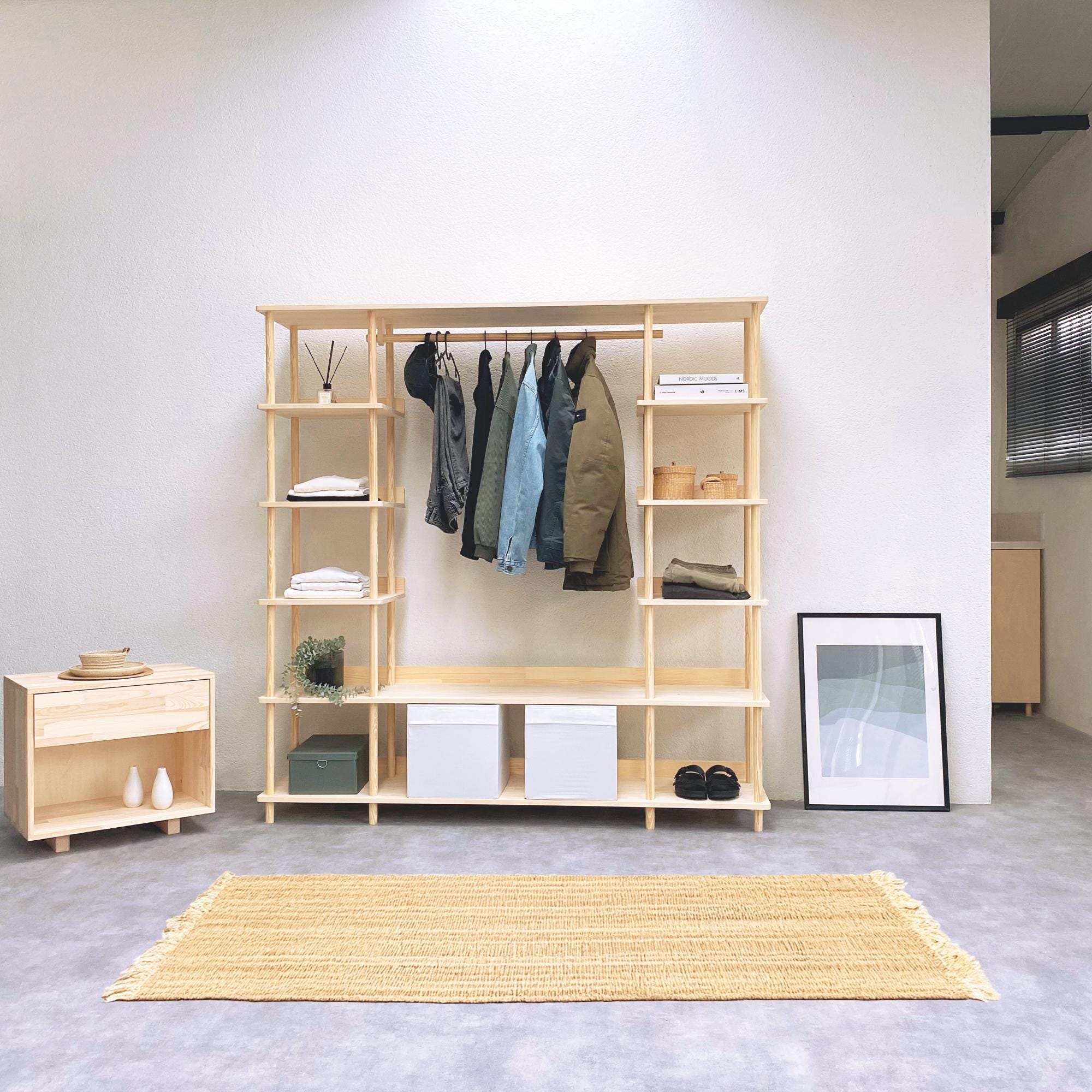 Wooden Open Wardrobe, Clothes Storage