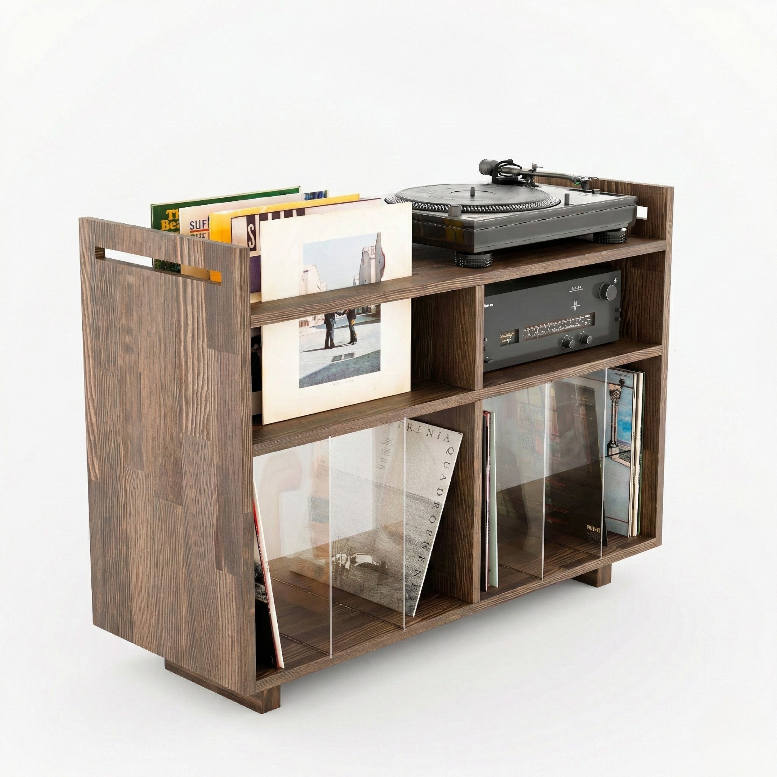 Vinyl Record Display & Turntable Stand
