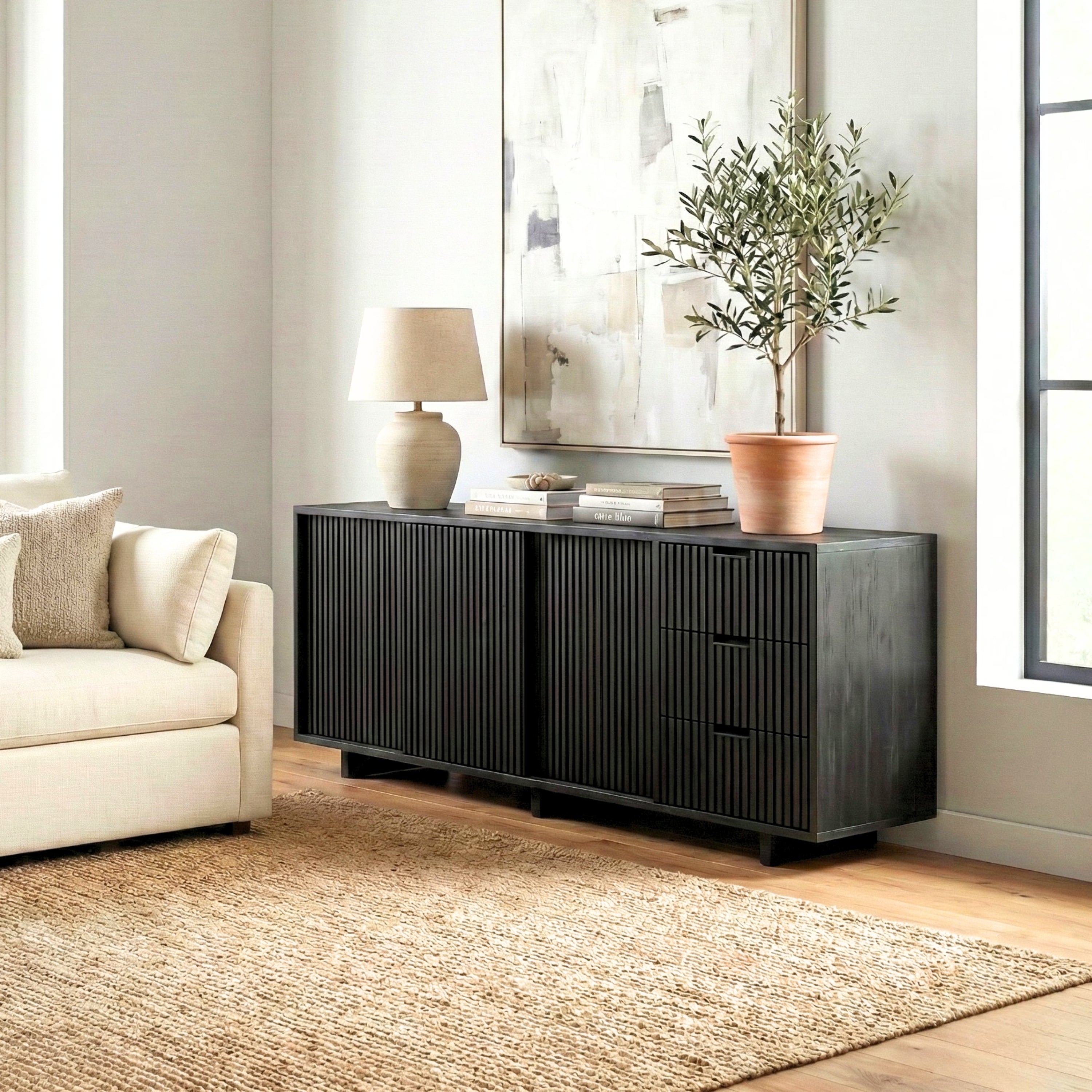 Solid Wood Drawer Sideboard