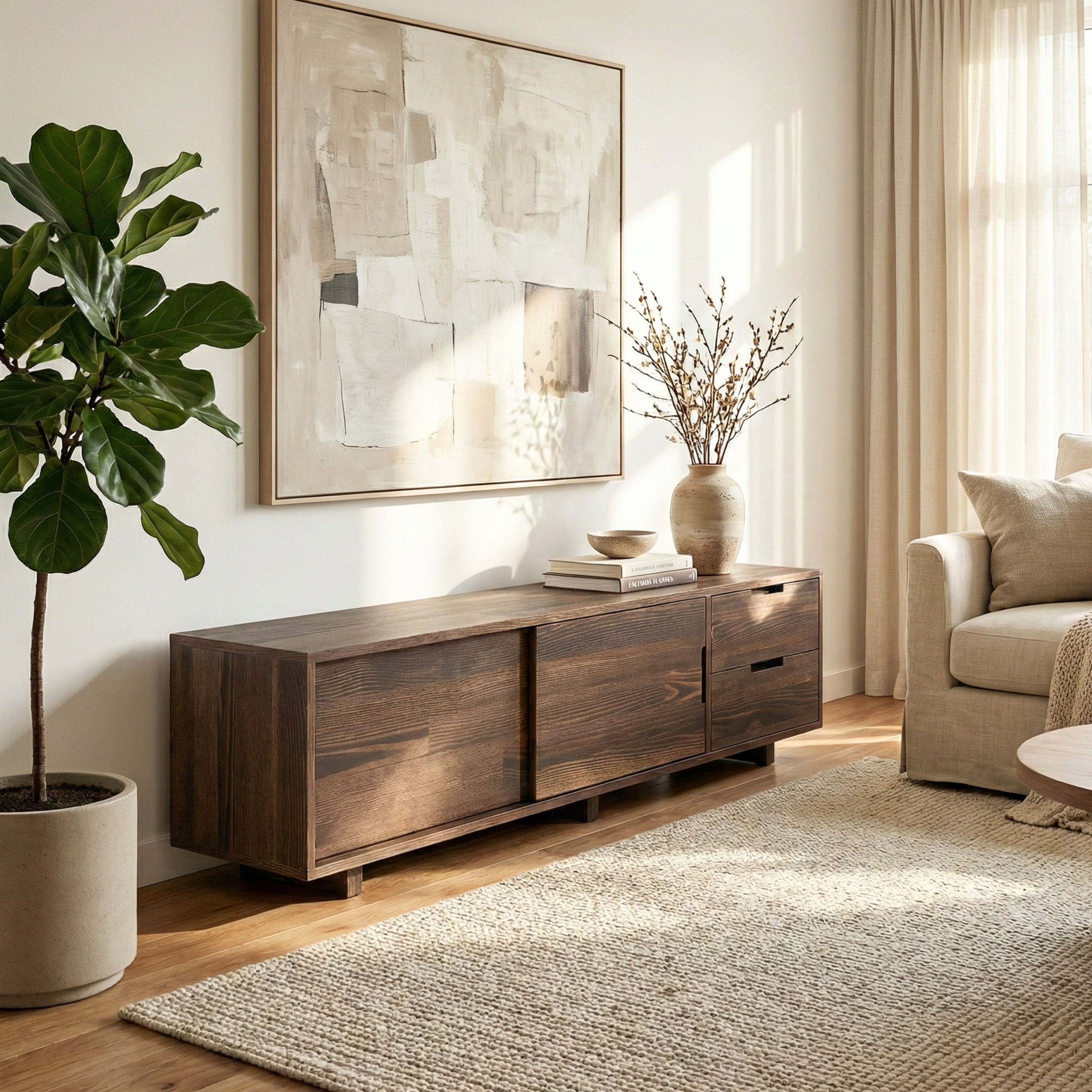 Media Console with Drawers