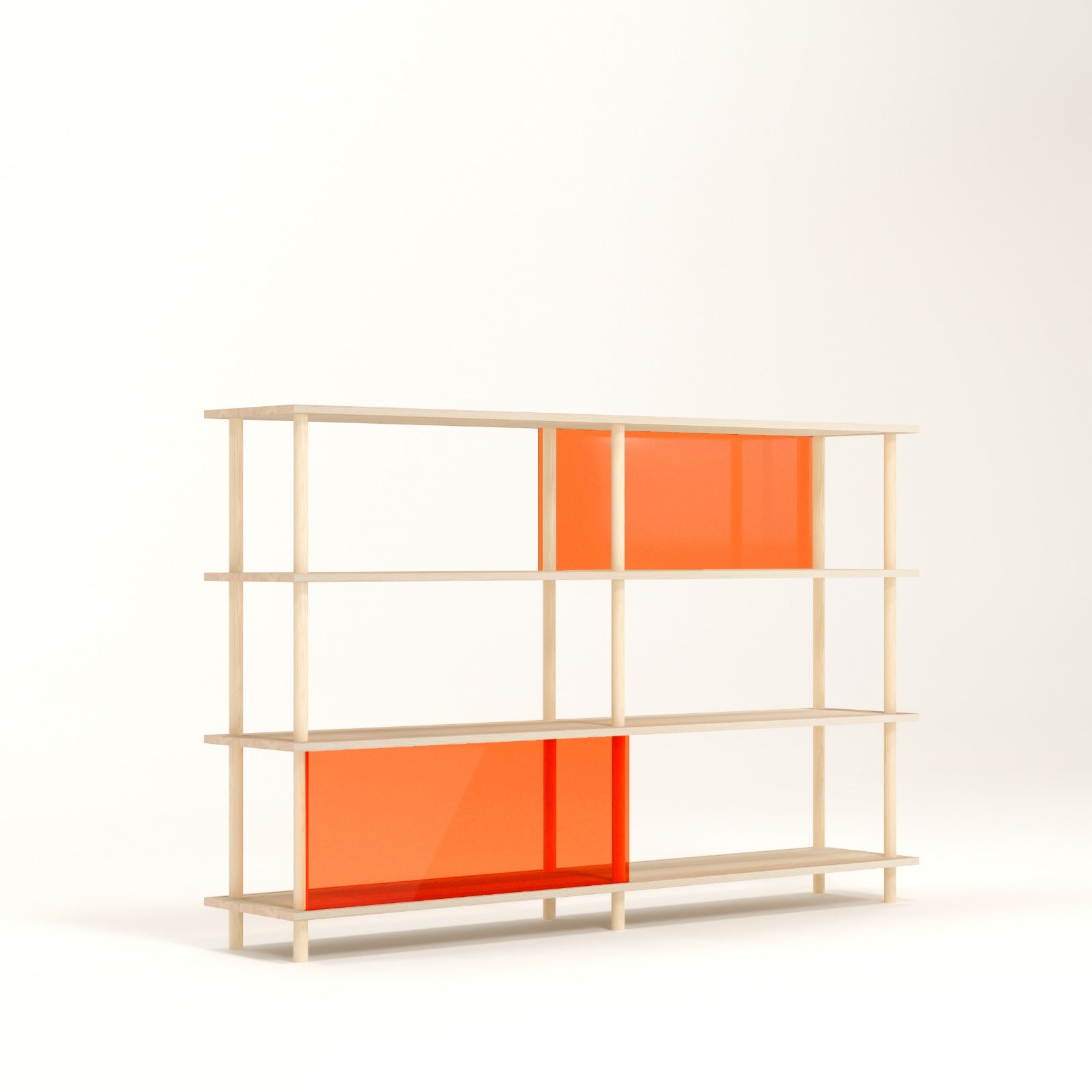 4-Tier Plexiglass Shelving Unit