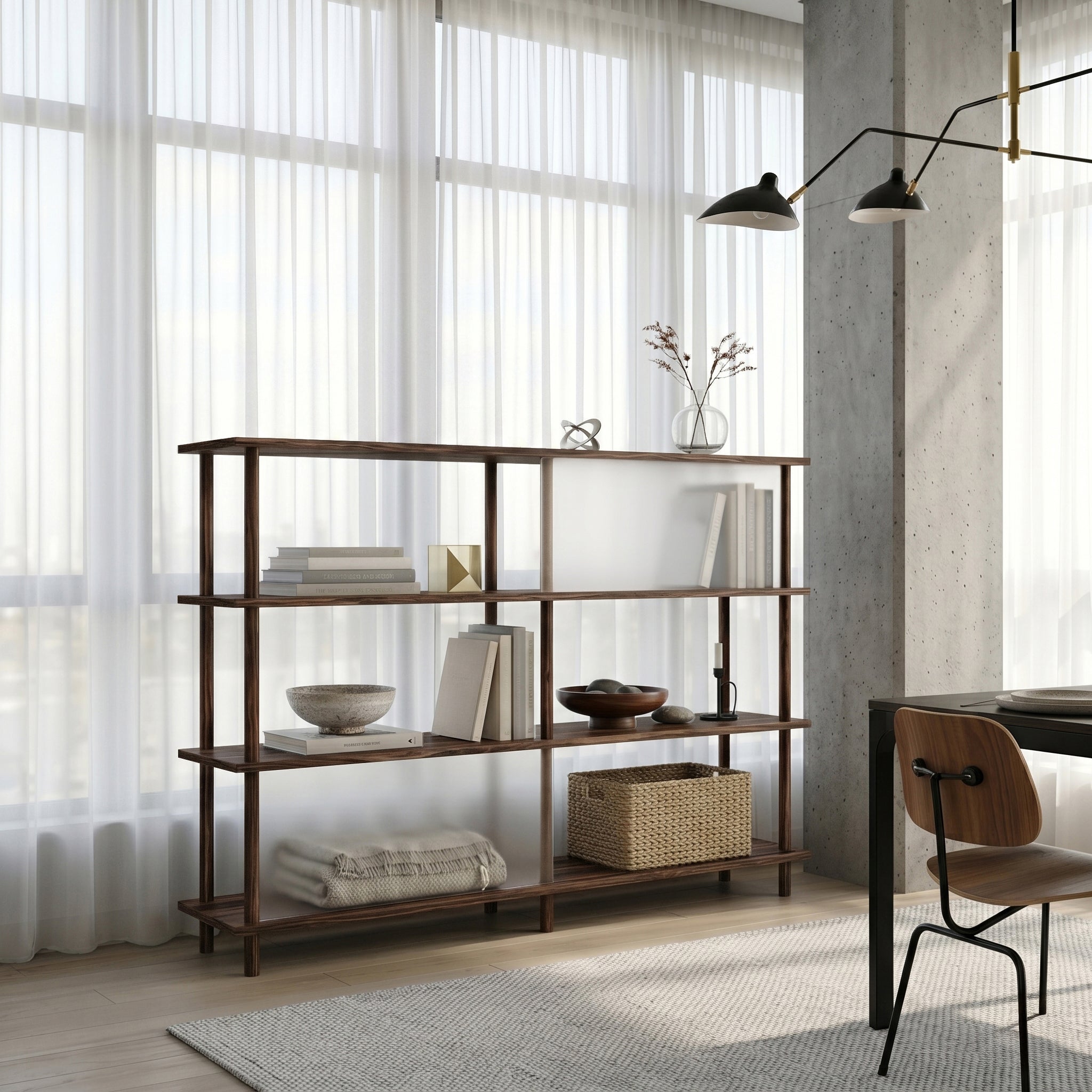4-Tier Plexiglass Shelving Unit