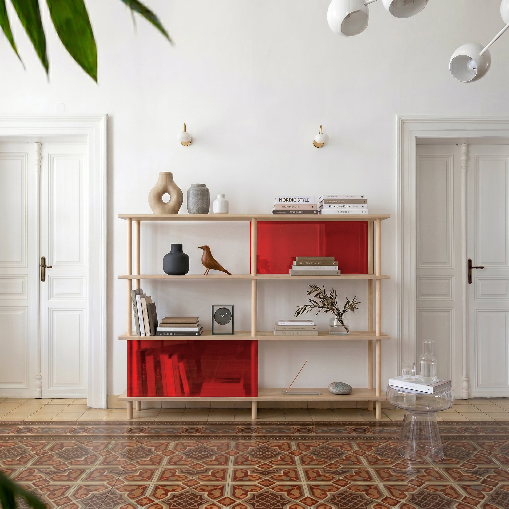 4-Tier Plexiglass Shelving Unit