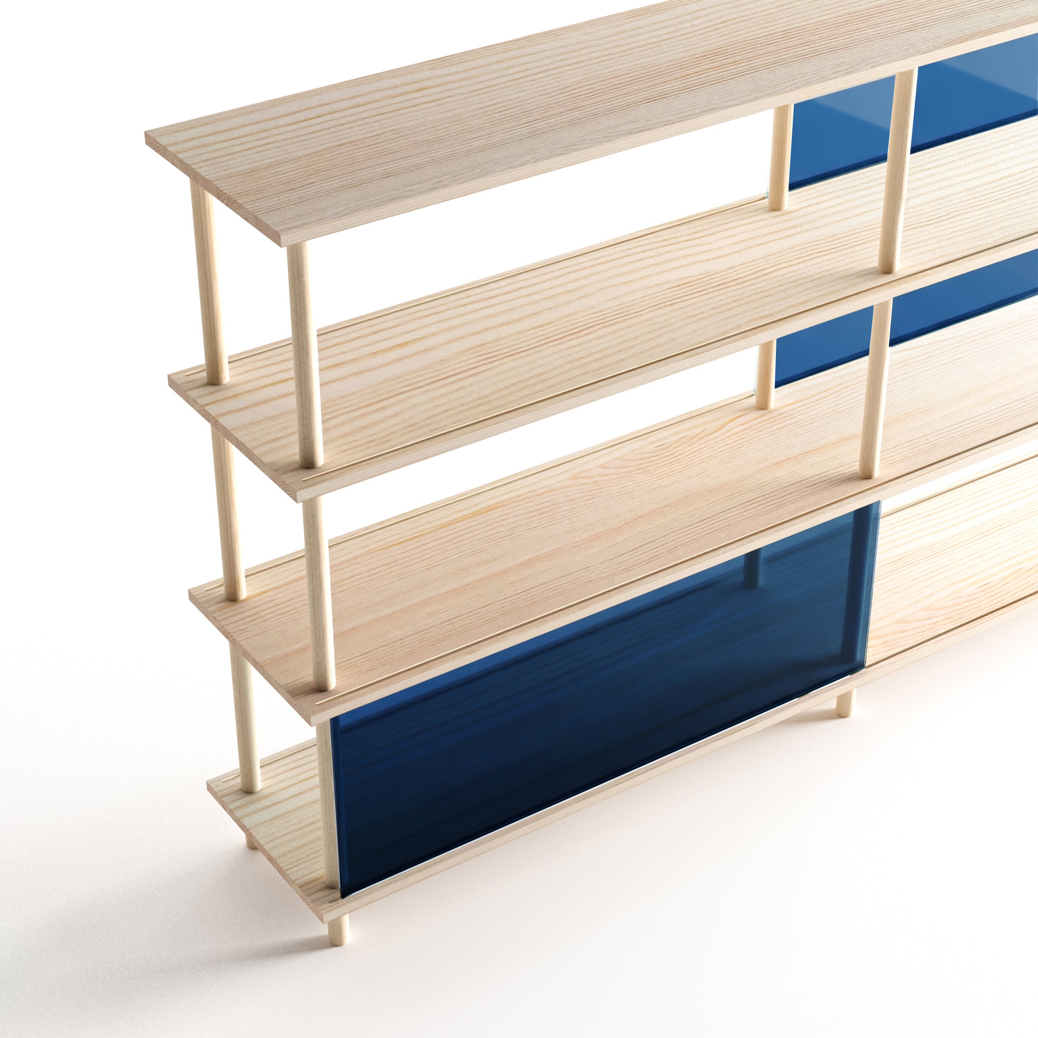 4-Tier Plexiglass Shelving Unit