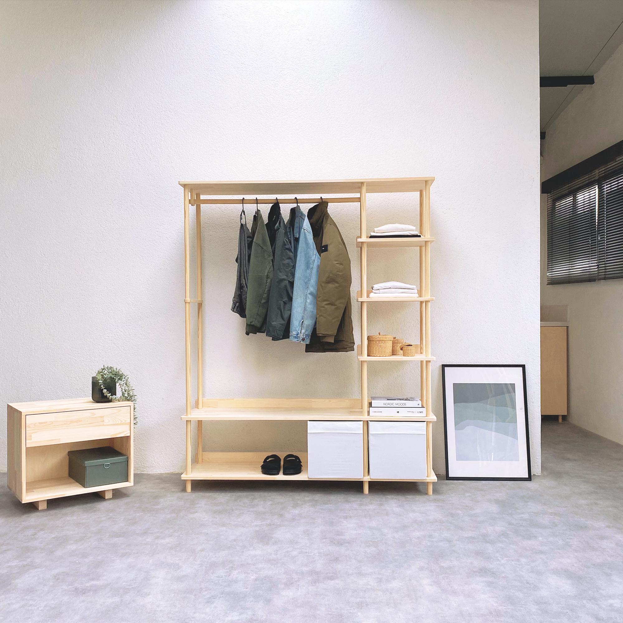 Wooden Open Wardrobe, Clothes Storage