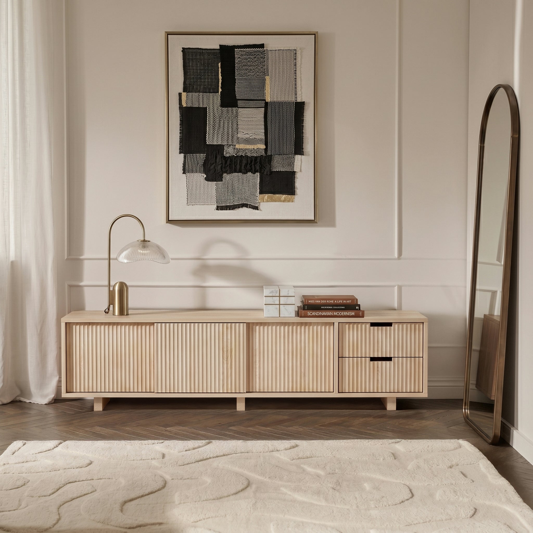 Media Console with Drawers
