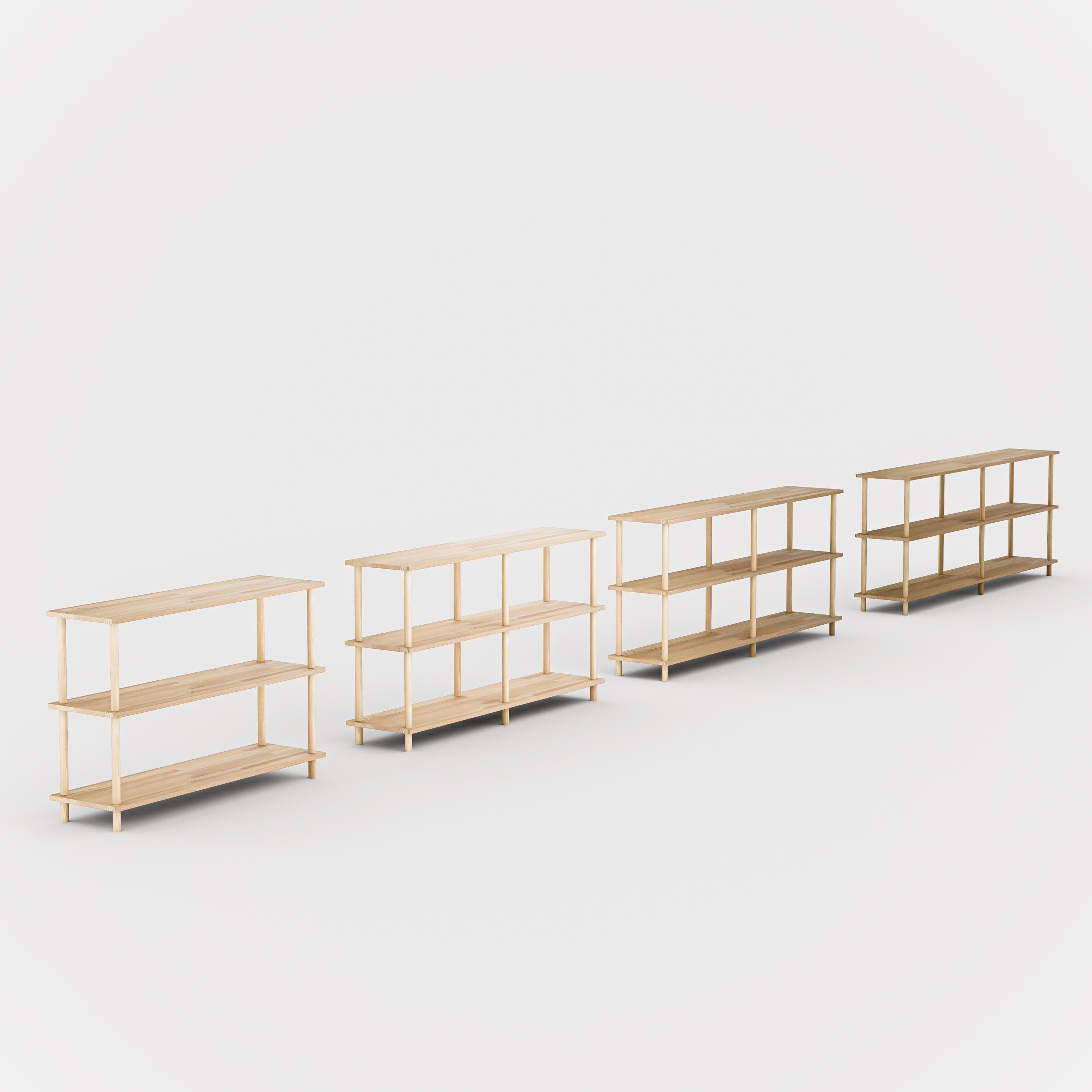 Solid Wood 3-Tier Shelving Unit