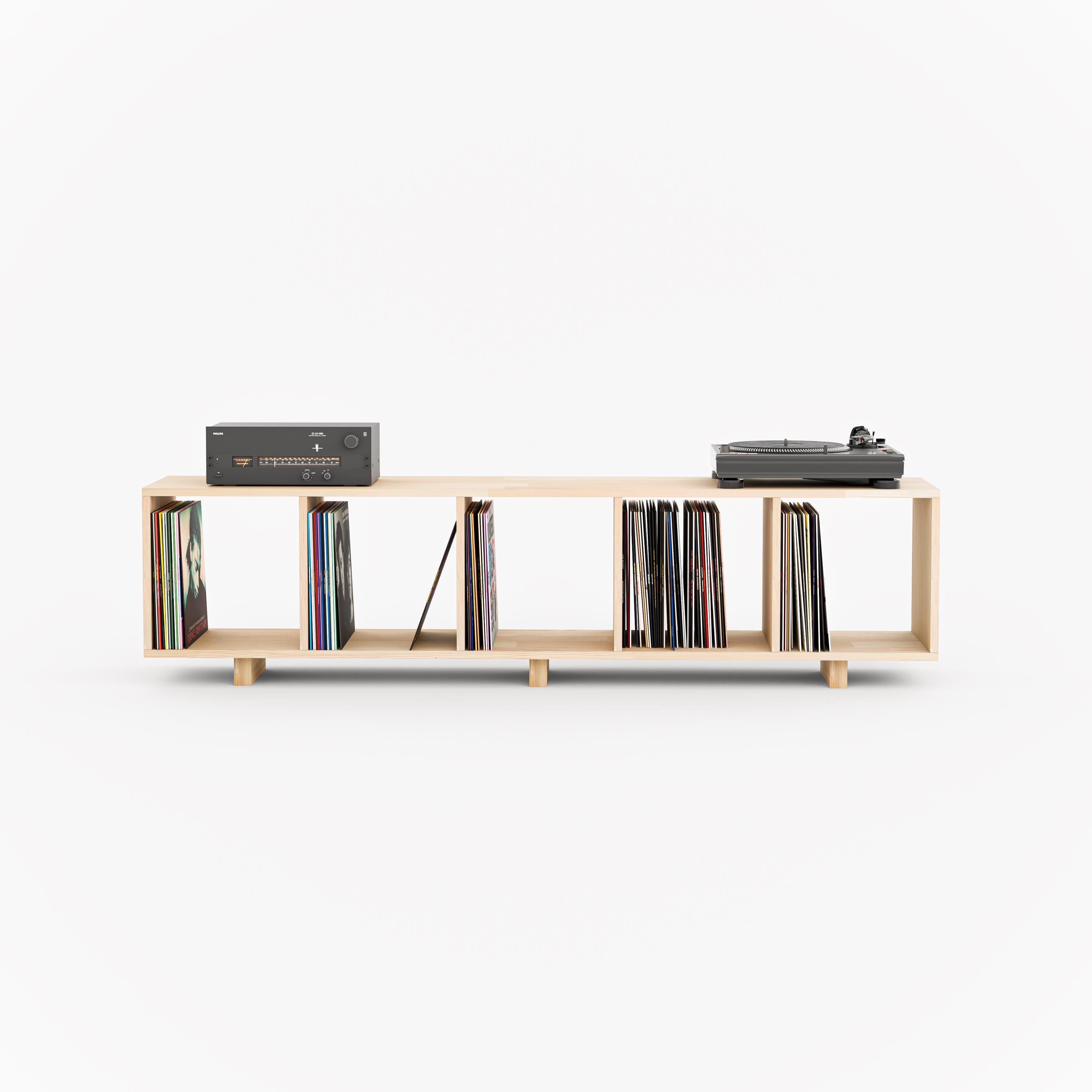 Record Player Stand, Open Low Bookshelf