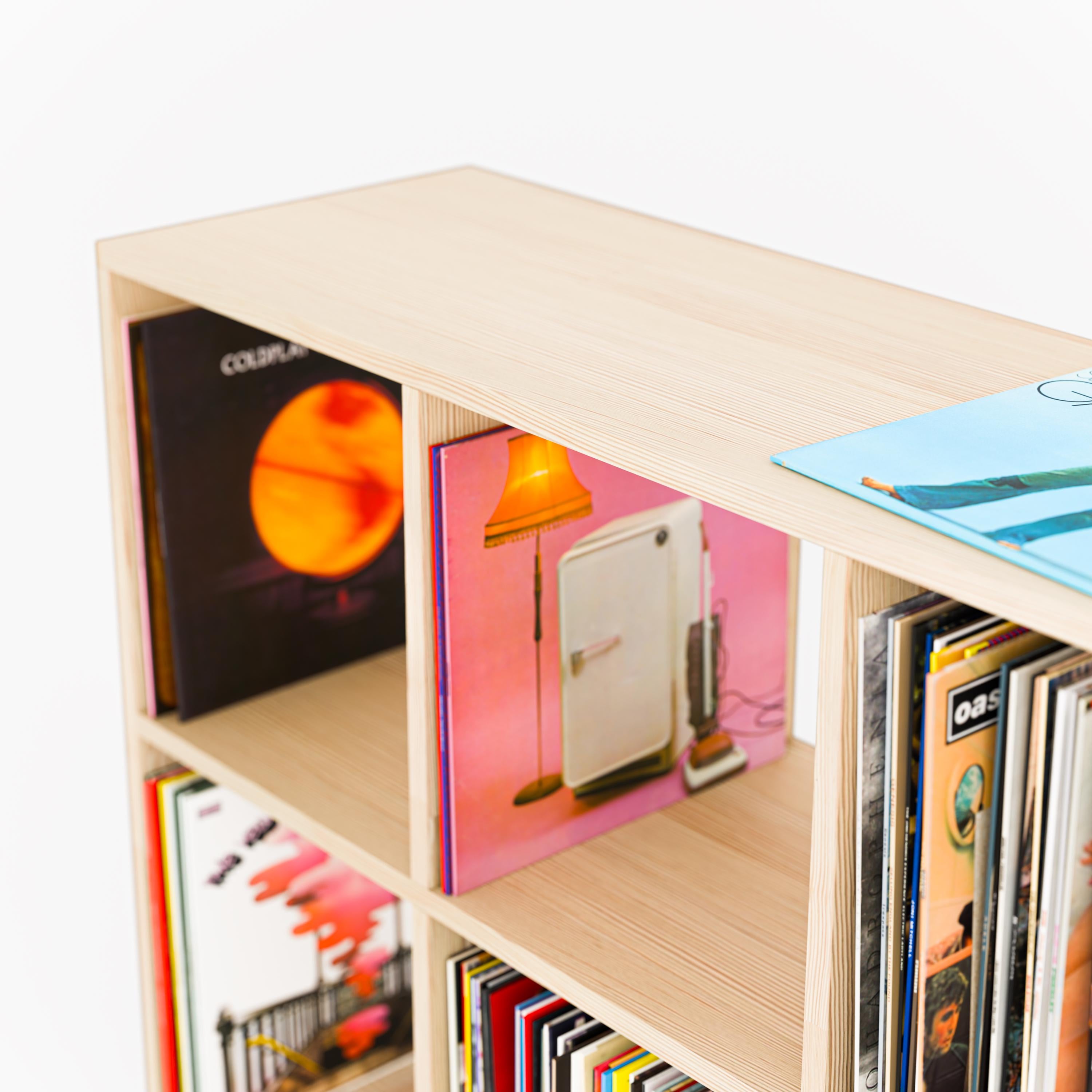 Record Player Stand, 3 Tier Modern Bookshelf