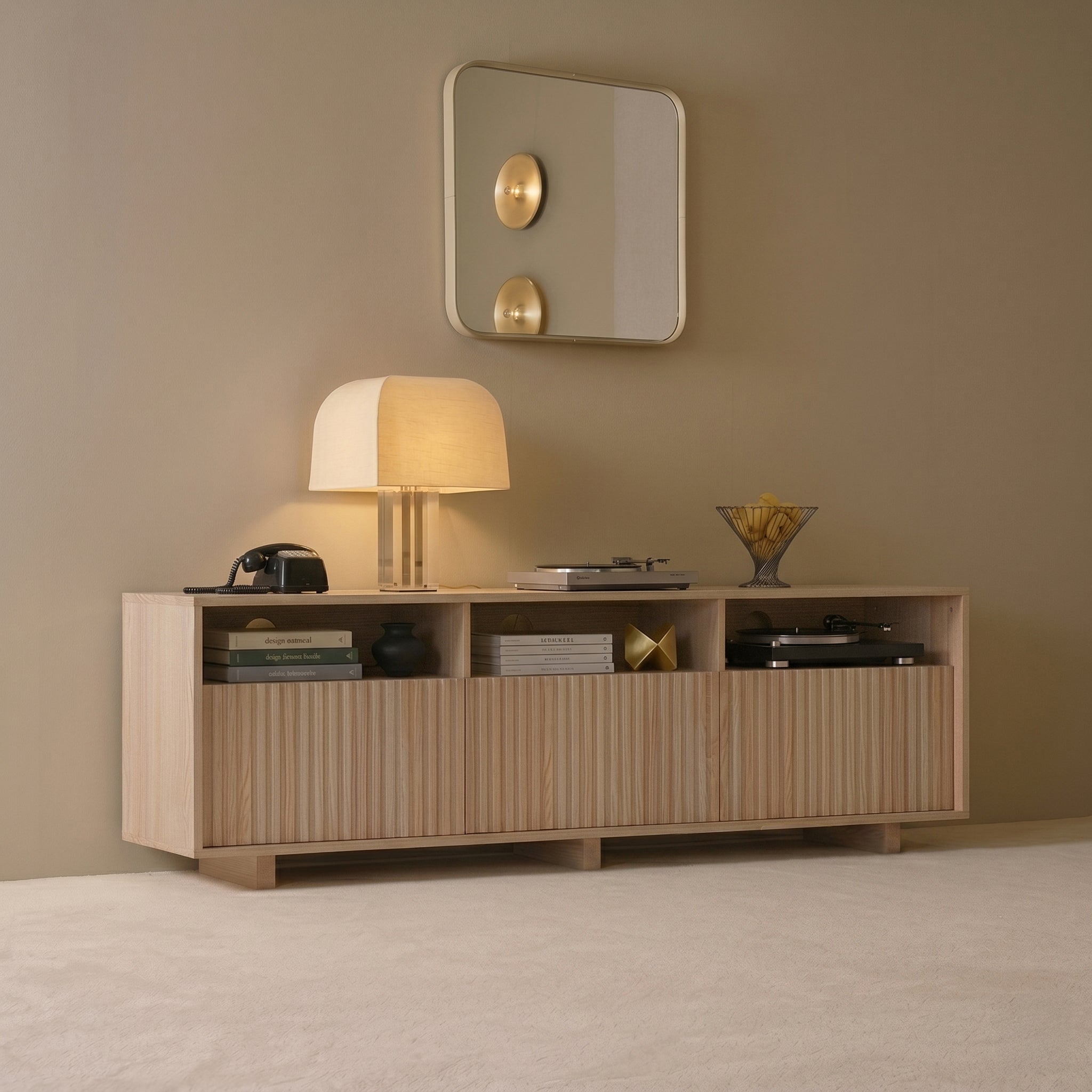 Solid Wood Media Console & Tv Stand M7