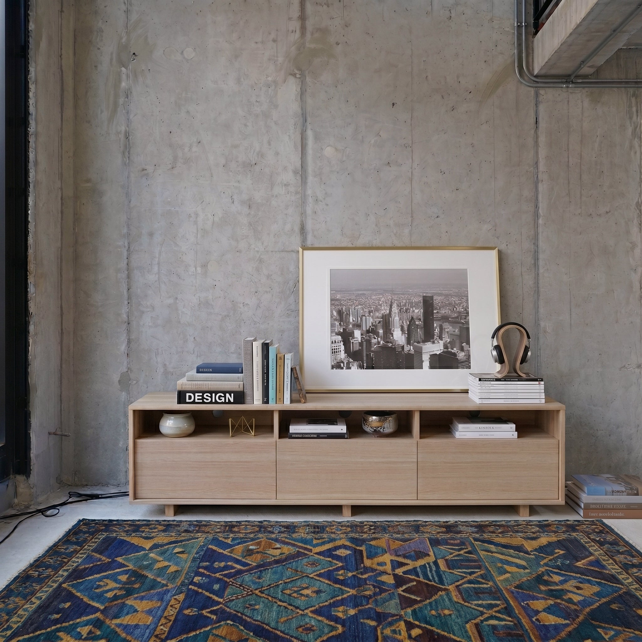 Solid Wood Media Console & Tv Stand M7