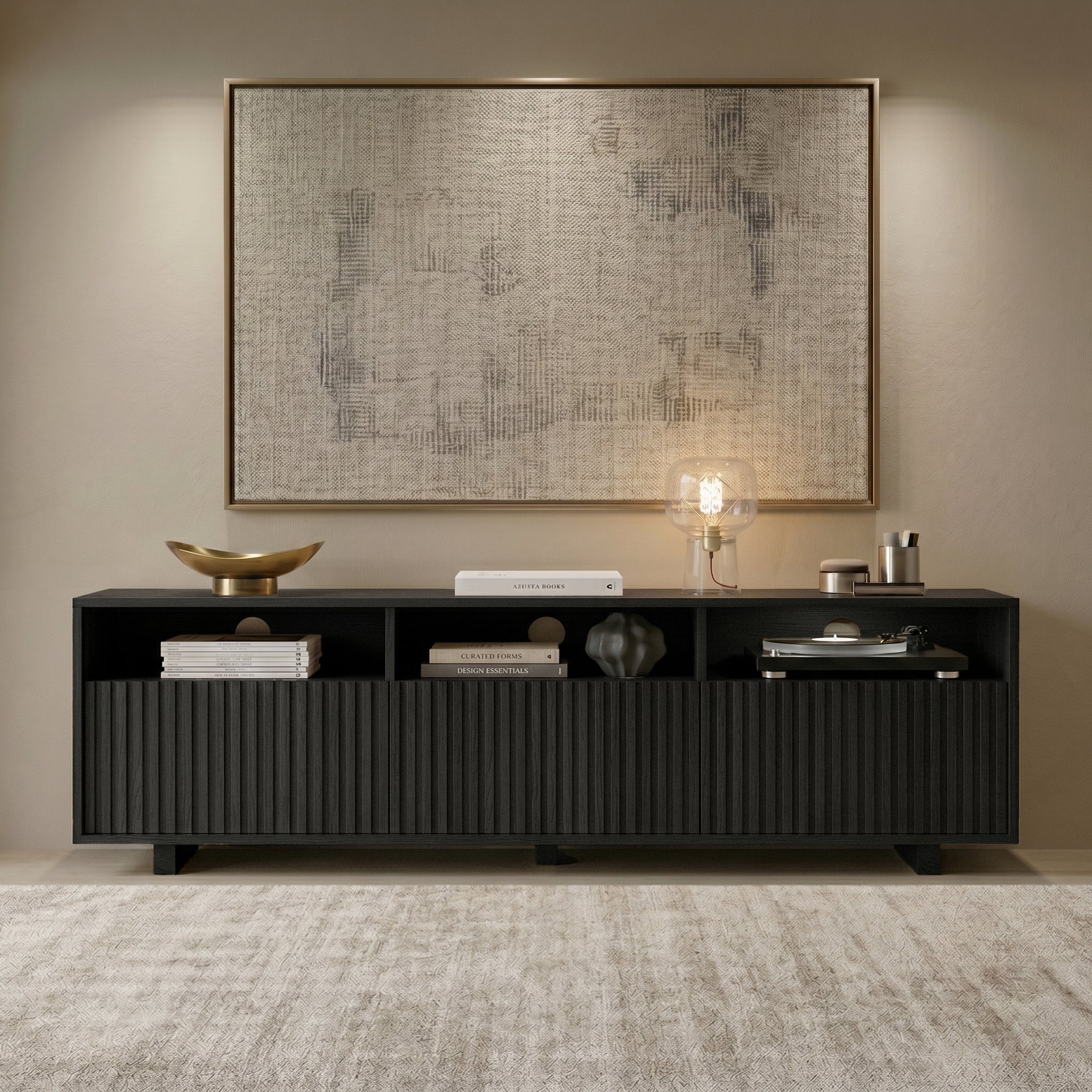 Solid Wood Media Console & Tv Stand M7