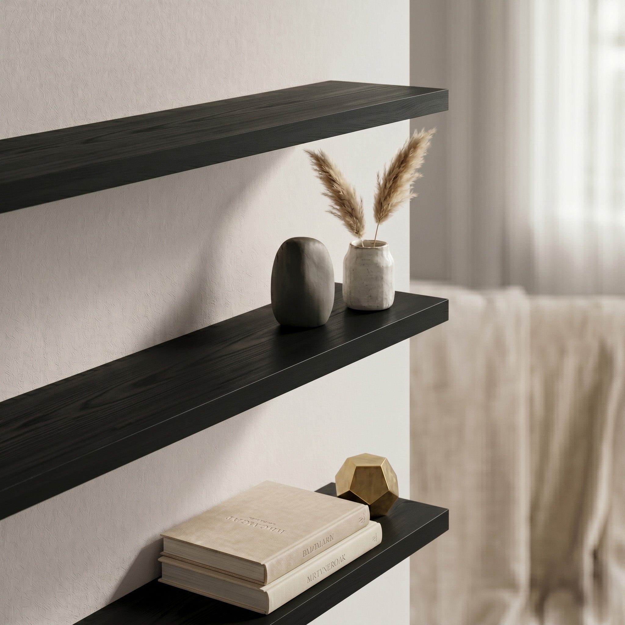 Solid Wood Floating Shelf & Wall Mounted Shelf