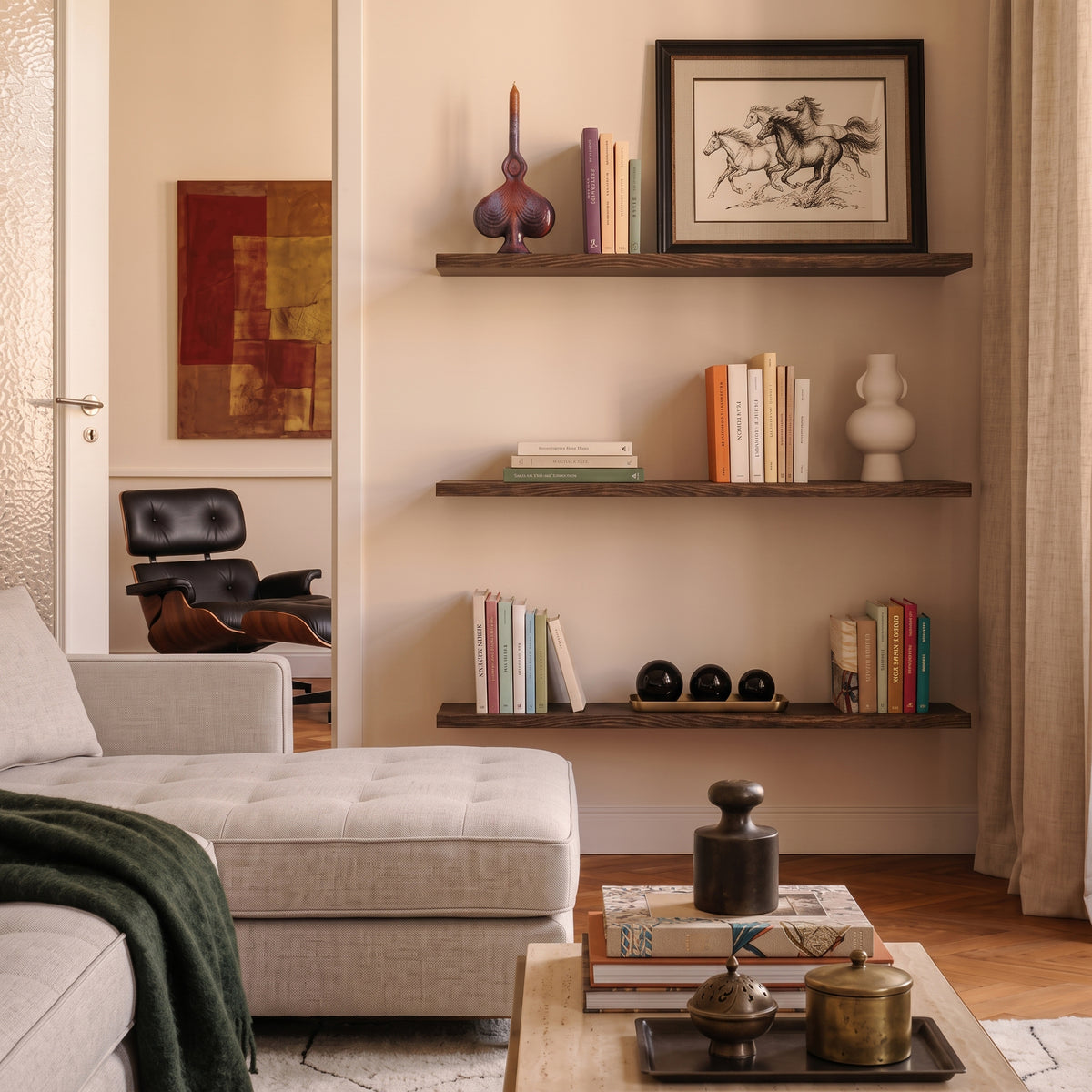 Solid Wood Floating Shelf & Wall Mounted Shelf