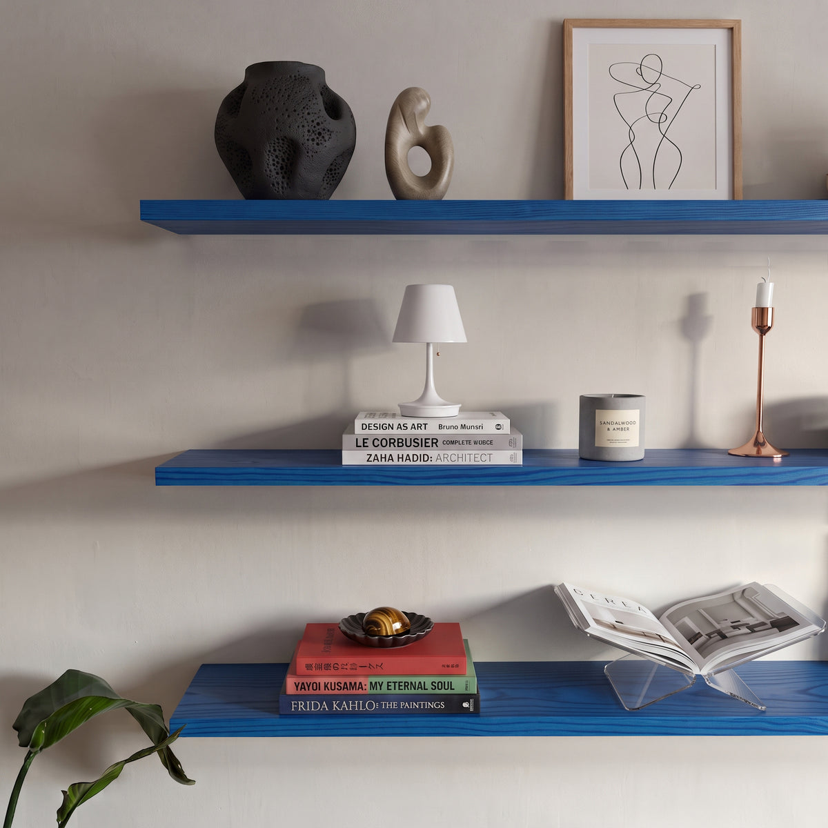 Solid Wood Floating Shelf & Wall Mounted Shelf