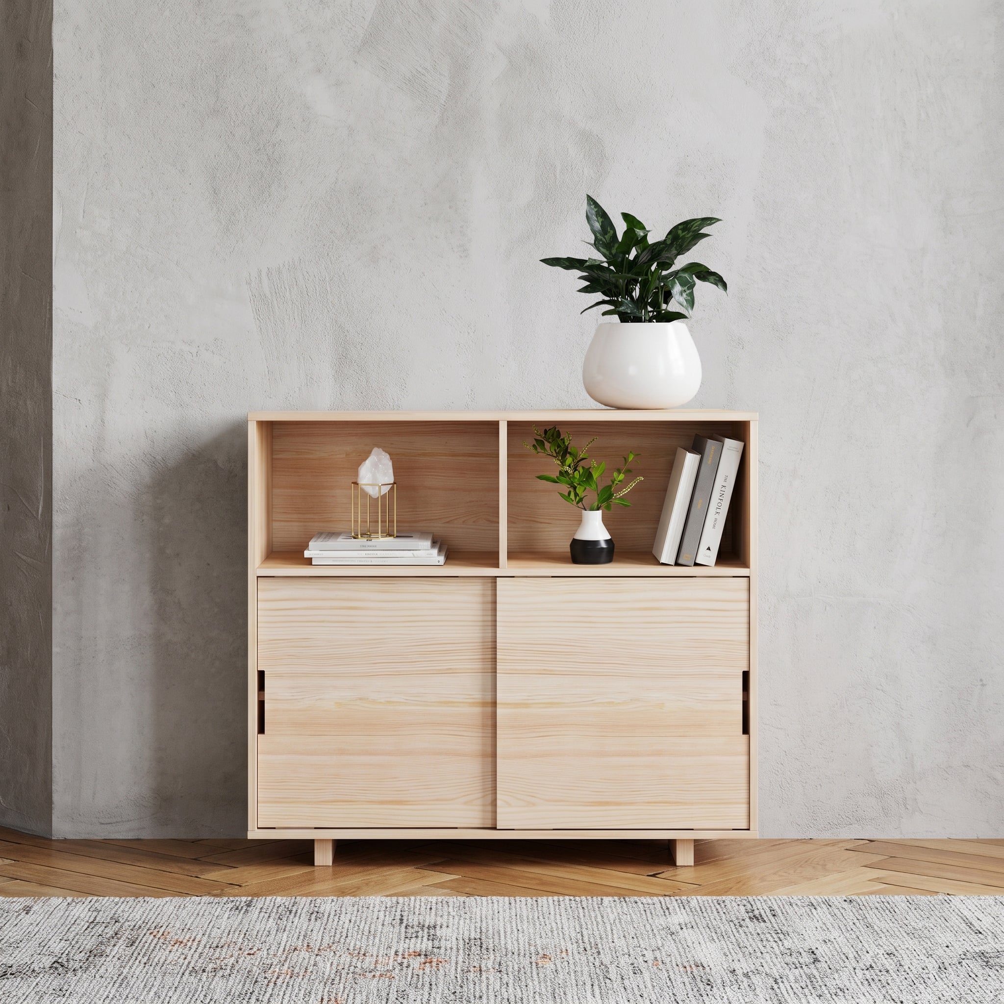 Solid Wood High Sideboard