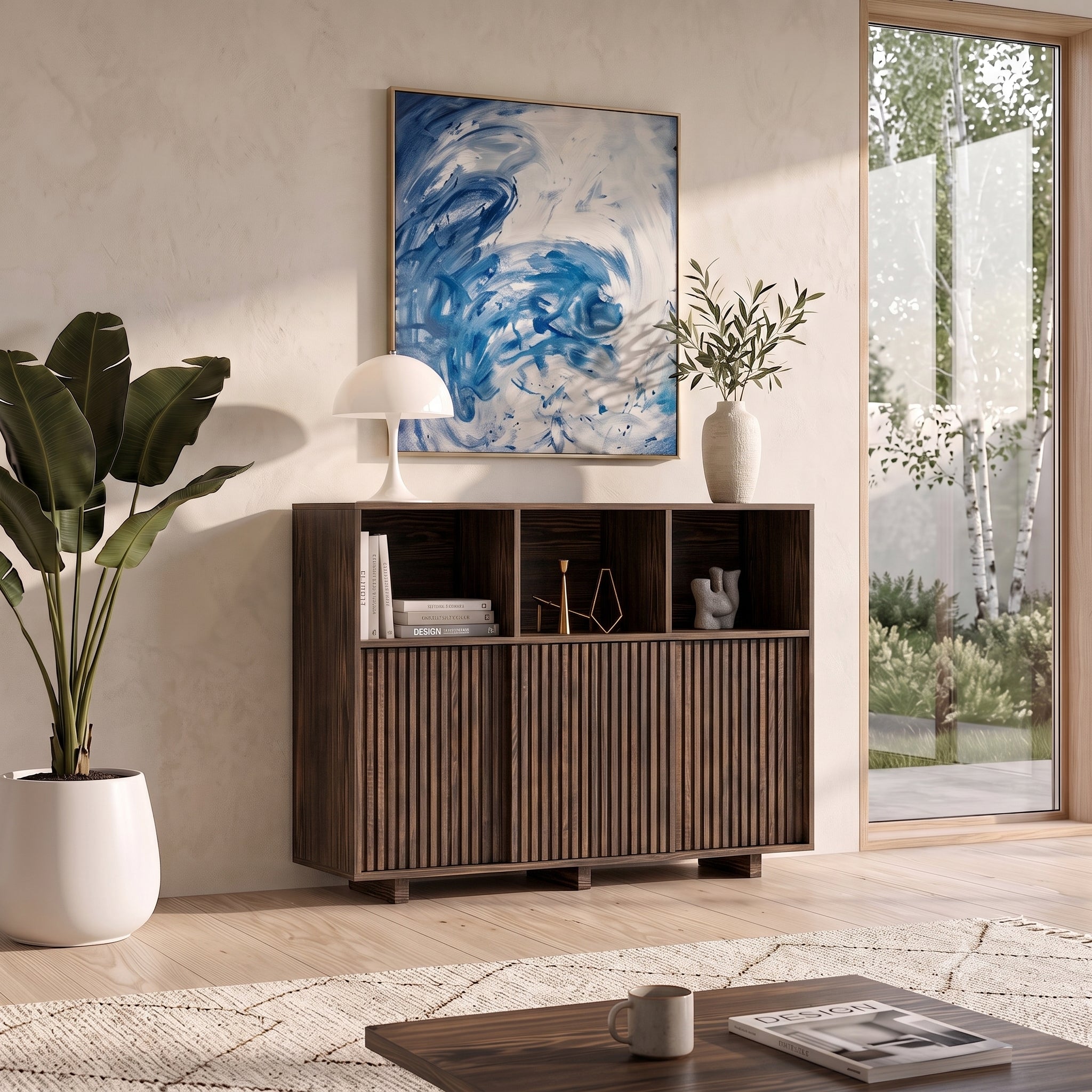 Solid Wood High Sideboard