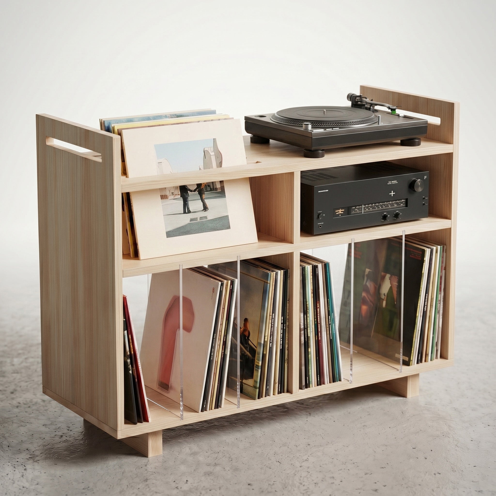 Vinyl Record Display & Turntable Stand